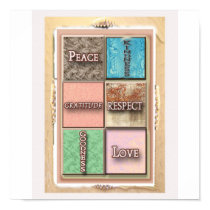 Six Virtues -Poster/Print by CarolLeslieHughes Six Virtues -Poster/Print
