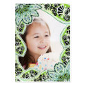 Six Year Old Girls Birthday Photo Cards business cards by samack Six Year Old Girls Birthday Photo Cards business cards