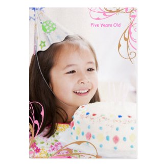 Six Year Old Girls Birthday Photo Cards profilecard