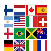 Sixteen Flags of Many Nations T-shirts, Mugs, More