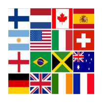 Sixteen Flags of Many Nations T-shirts, Mugs, More