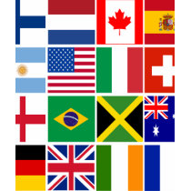 Sixteen Flags of Many Nations T-shirts, Mugs, More