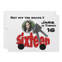 Sixteenth Birthday/ Car Keys Custom Announcements