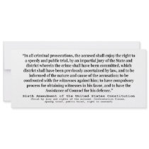 Sixth Amendment to the United States Constitution Personalized Invites