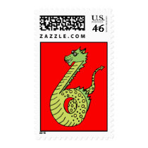 Sixth Birthday Dragon Stamp by BirthdayStampStore Sixth Birthday Dragon Stamp