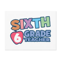 Sixth Grade Teacher postcards