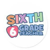 Sixth Grade Teacher stickers