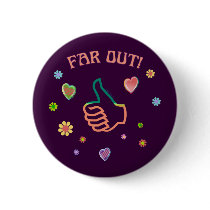 Sixties Far Out buttons by HappyDoggies Sixties Far Out buttons