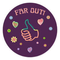 Sixties Far Out stickers by HappyDoggies Sixties Far Out stickers