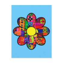 Sixties Flower Power Postcard