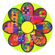 Sixties Flower stickers by TotallyRandom Sixties Flower stickers