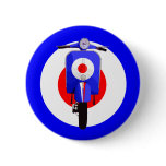 Sixties Look Scooter on Mod Target buttons