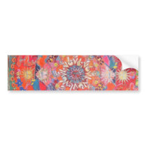 sixties mandala bumper stickers