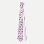 Sixties Mod Retro Swirl and Square Mauve Patterns ties