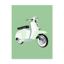 Sixties Mod Scooter Postcard