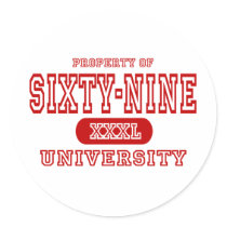 Sixty-Nine University stickers