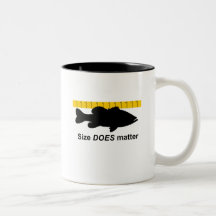 "Size Does Matter" - Funny bass fishing Coffee Mugs