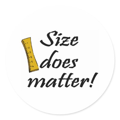 Size Does Matter Sticker by CelebrationZazzle
