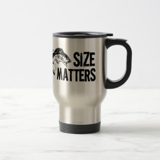 Size Matters! Funny Fishing Design Coffee Mugs