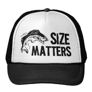 Size Matters! Funny Fishing Design Mesh Hats