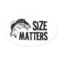 Funny Sticker Designs on Size Matters  Funny Fishing Design Stickers
