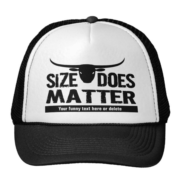 Size Matters - Longhorn Cattle Co Funny Cow Trucker Hat 1/1