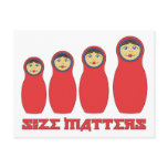 Size Matters Petrushka Card for well-hung Men Post Cards