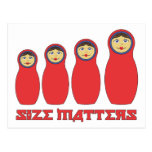Size Matters Petrushka Card for well-hung Men Post Cards