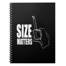 Size matters spiral notebook