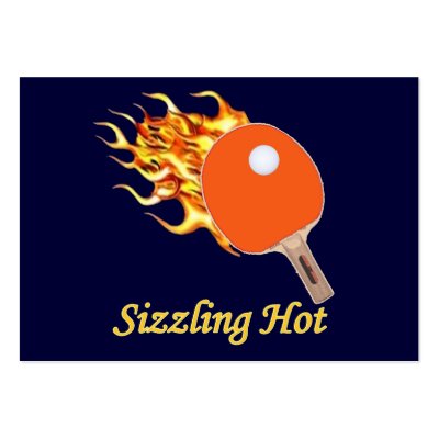 Sizzling Hot Flaming Ping Pong Business Cards from Zazzle.