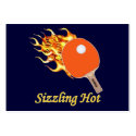 Sizzling Hot Flaming Ping Pong Business Cards