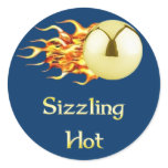 Sizzling Hot Pinball Round Sticker