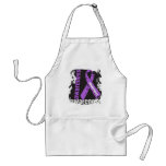 Sjogrens Syndrome Awareness Grunge Ribbon aprons