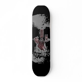 sk8 skull skateboard