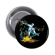 sk8er skateboarder vector button