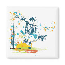 sk8er skateboarder vector magnet