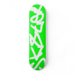 sk8ter - white on green skate board decks