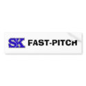 SK FAST-PITCH bumper stickers