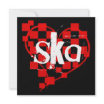 ska : checkered heart personalized invitations