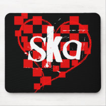 ska : checkered heart : mousepad