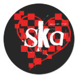 ska : checkered heart : stickers
