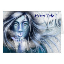 Skadi Merry Yule greeting card by Nellis Eketorp