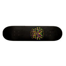 Skate-Black, fleur de lis Mardi-Gras 2011 V-2 Skateboard Decks