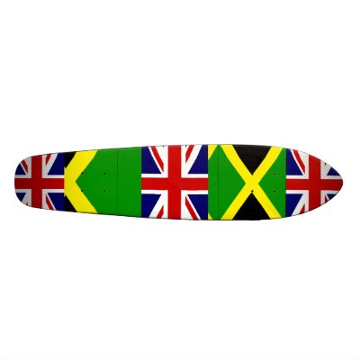 skate board flag Jamaica english by jippoop