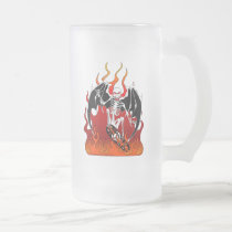 Skate Death - Skeleton on Skateboard Beer Mug mugs