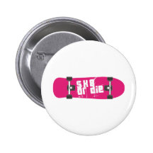 skate or die pinback button
