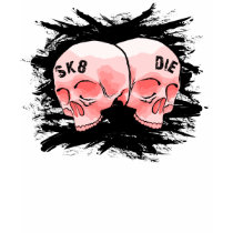 Skate or Die Tshirt (Pink) by phantazm11 Skate or Die Tshirt (Pink)