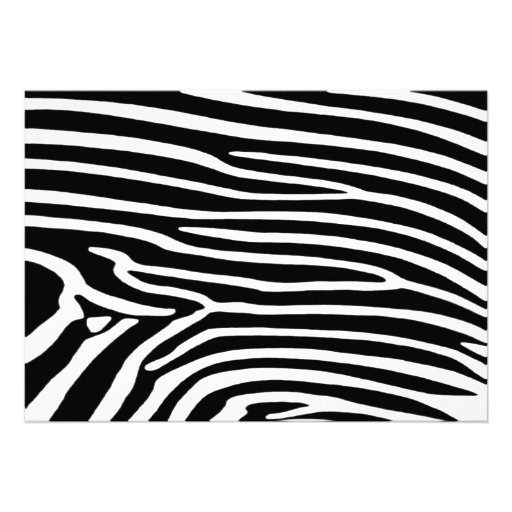 Skate Party Girls Zebra Print Birthday Invitation