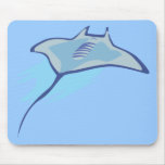 Skate Skates Rays Batoidea Ocean Art Blue Fish Mouse Pads