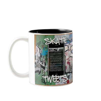 Skate Tweets Mug by paintedsaw